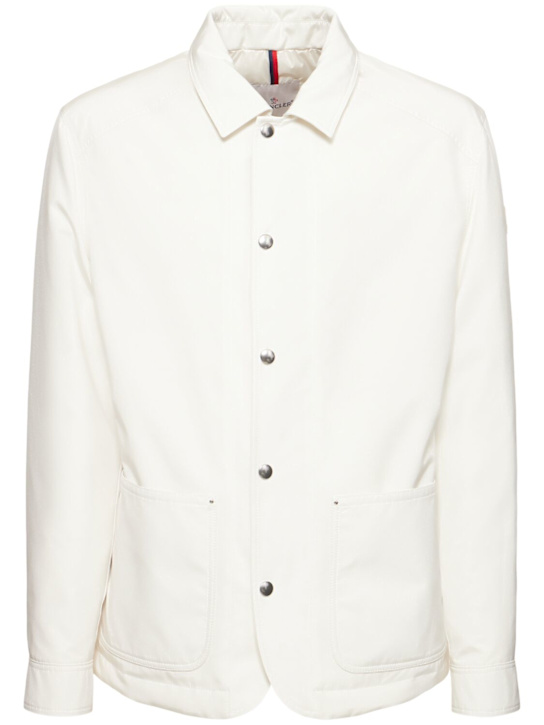 Moncler: Buffaure tech & cotton down jacket - men_7 | Luisa Via Roma