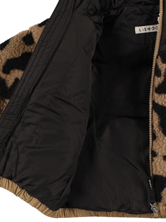 Liewood: Giacca imbottita in poly riciclato stampa leopard - kids-girls_3 | Luisa Via Roma