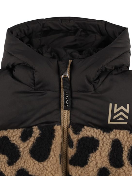 Liewood: Giacca imbottita in poly riciclato stampa leopard - kids-girls_1 | Luisa Via Roma