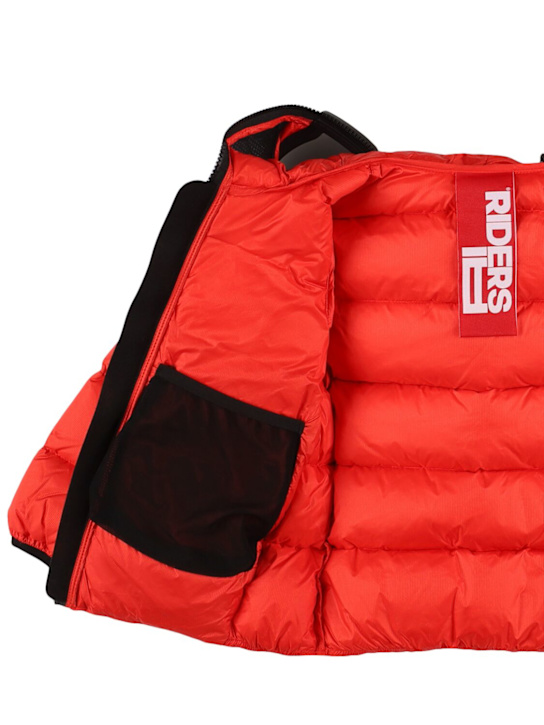 Ai Riders: Water repellent nylon down jacket - Red - kids-boys_3 | Luisa Via Roma