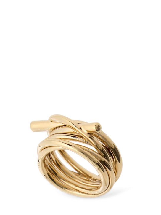 Ferragamo: Evo X thick ring - Gold - women_0 | Luisa Via Roma