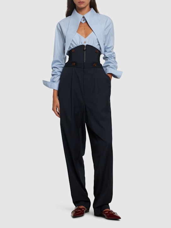 Vivienne Westwood: Macca corset straight pants - women_1 | Luisa Via Roma