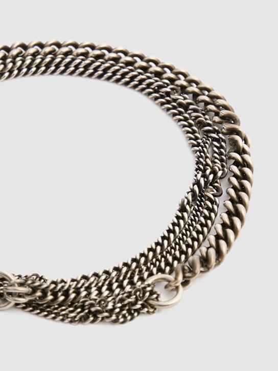 Ann Demeulemeester: Multi chain bracelet - Antique Silver - women_1 | Luisa Via Roma