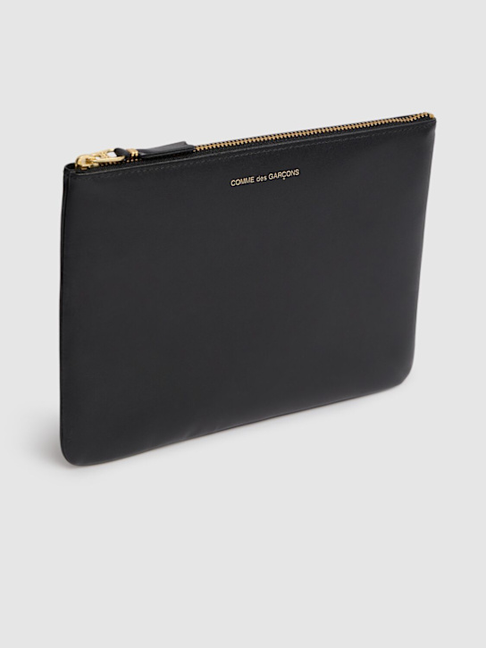 Comme des Garçons Wallet: Klassische Lederbrieftasche - Schwarz - men_1 | Luisa Via Roma