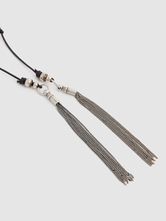 Ann Demeulemeester: Elida long cord necklace - Antique Silver - men_1 | Luisa Via Roma