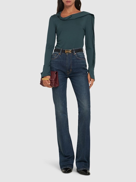 Fluid draped jersey top - Thumbnail 2