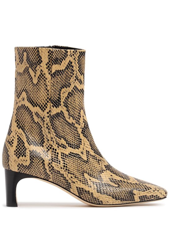 Aeyde: 55mm Tabitha snake print ankle boots - women_0 | Luisa Via Roma