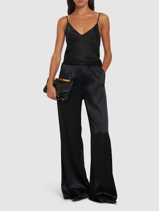Ermanno Scervino: シルクブレンドワイドパンツ - women_1 | Luisa Via Roma
