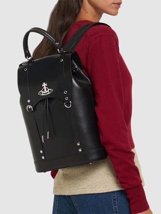 Vivienne Westwood: Max smooth leather backpack - women_1 | Luisa Via Roma