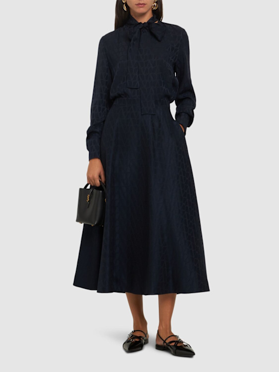 Valentino: Iconographe crepe couture midi skirt - women_1 | Luisa Via Roma