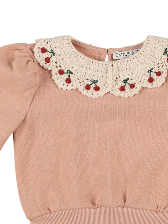 Emile & Ida: Sudadera de felpa de algodón - kids-girls_1 | Luisa Via Roma