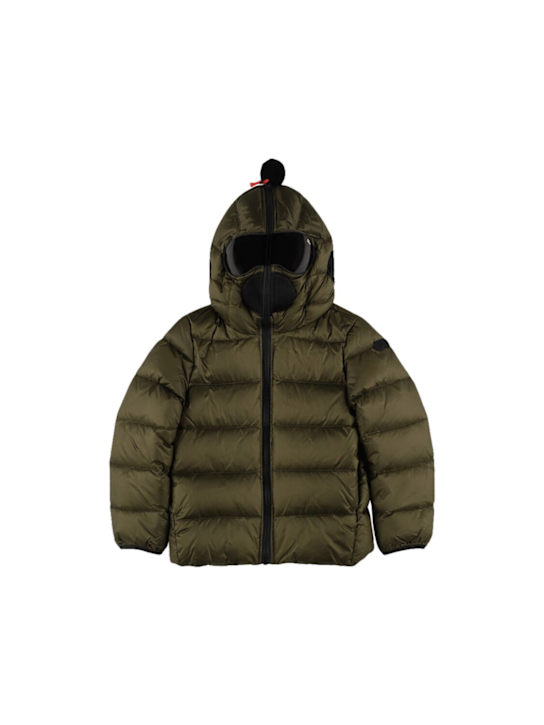 Ai Riders: Water repellent nylon down jacket - Dark Green - kids-boys_0 | Luisa Via Roma