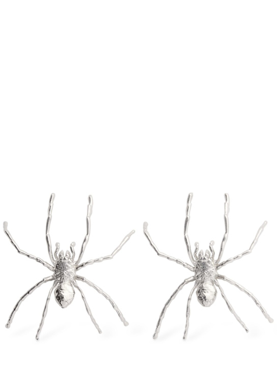 Y/PROJECT: Spider stud earrings - Shiny Silver - women_0 | Luisa Via Roma