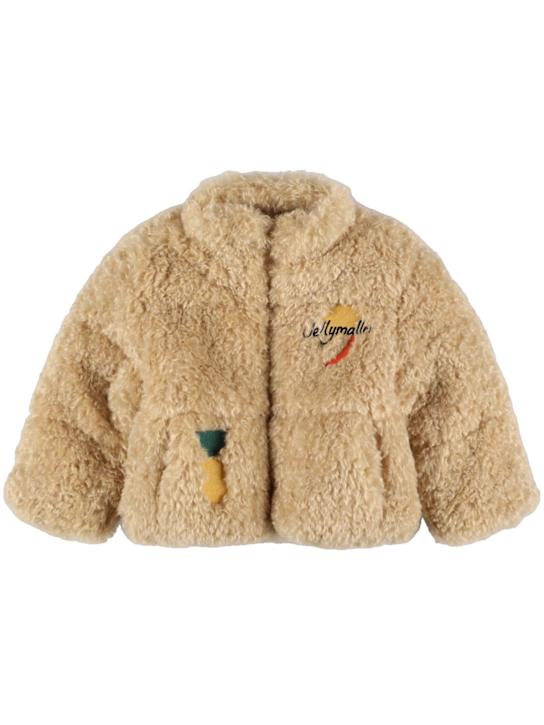 Jellymallow: Poly teddy jacket - Beige - kids-girls_0 | Luisa Via Roma