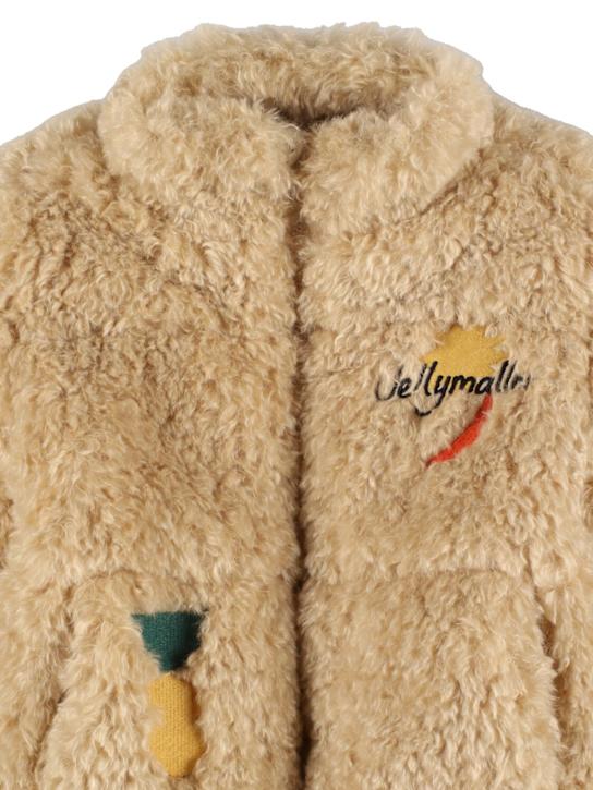 Jellymallow: Poly teddy jacket - Beige - kids-girls_1 | Luisa Via Roma