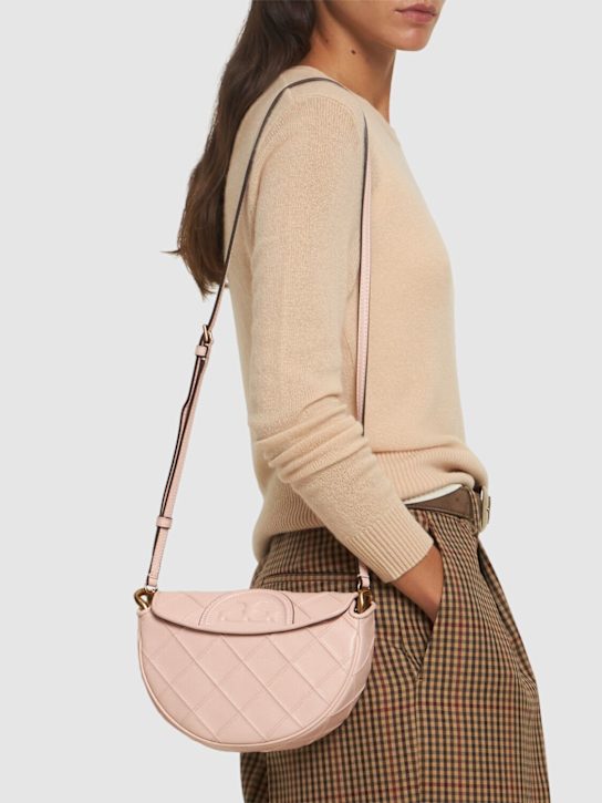 Tory Burch: Mini Fleming Crescent leather bag - women_1 | Luisa Via Roma
