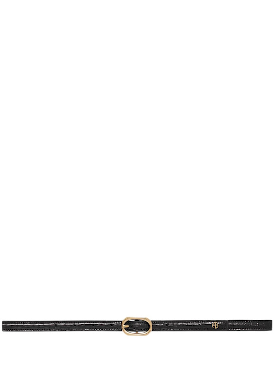 ANINE BING: Mini Mara embossed leather belt - women_1 | Luisa Via Roma