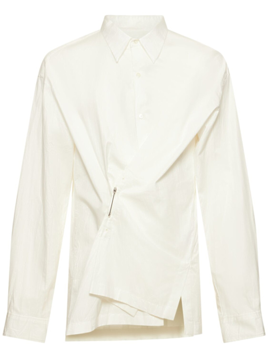 Dries Van Noten: Coulter cotton poplin pin closure shirt - men_0 | Luisa Via Roma
