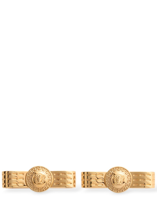 Versace: Ribbon stud earrings - women_0 | Luisa Via Roma