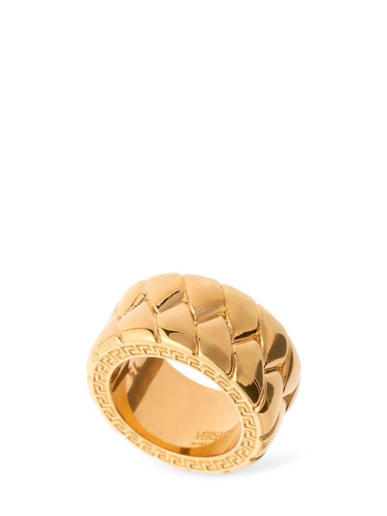 Versace: Bind chunky ring - Gold - women_0 | Luisa Via Roma