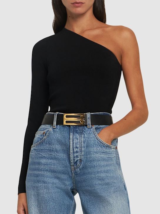 Victoria Beckham: Jumbo Frame スムースレザーベルト - women_1 | Luisa Via Roma