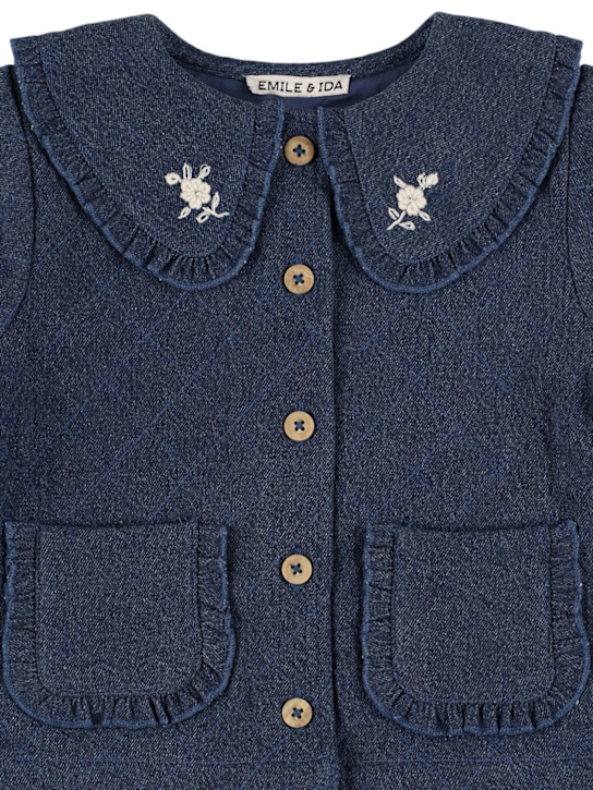 Emile & Ida: Giacca in denim di cotone trapuntato - kids-girls_1 | Luisa Via Roma