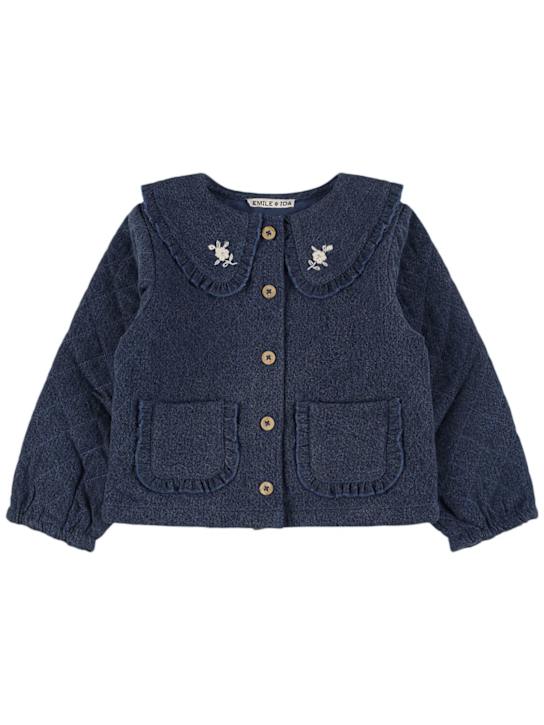 Emile & Ida: Giacca in denim di cotone trapuntato - kids-girls_0 | Luisa Via Roma