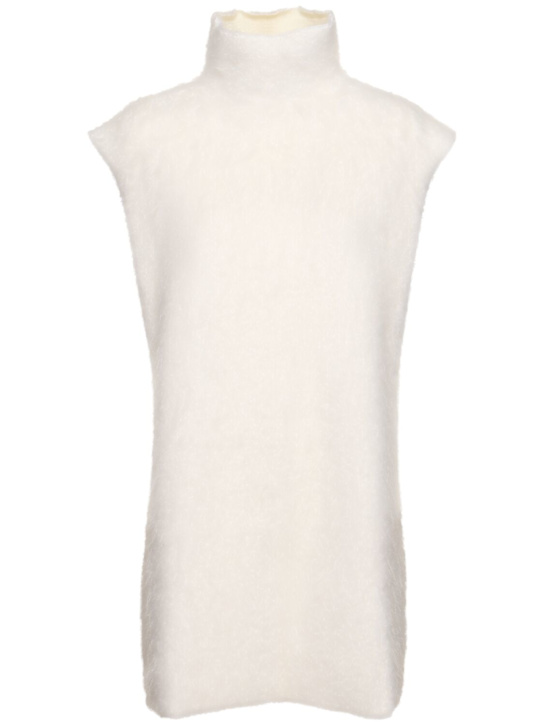 Marni: Mohair blend knit turtleneck mini dress - women_0 | Luisa Via Roma
