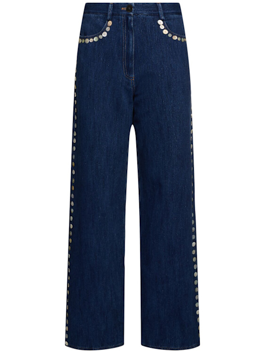 Forte_forte: Jeans aus Baumwolldenim mit Stickerei - women_0 | Luisa Via Roma