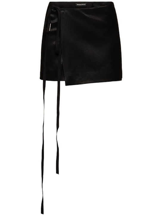 Ann Demeulemeester: Jolien satin mini wrap skirt - women_0 | Luisa Via Roma