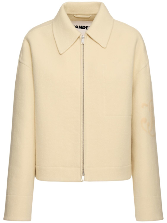 Jil Sander: Boxy felted wool jacket - women_0 | Luisa Via Roma