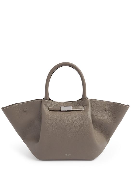 DeMellier: Midi New York grained leather tote bag - women_0 | Luisa Via Roma
