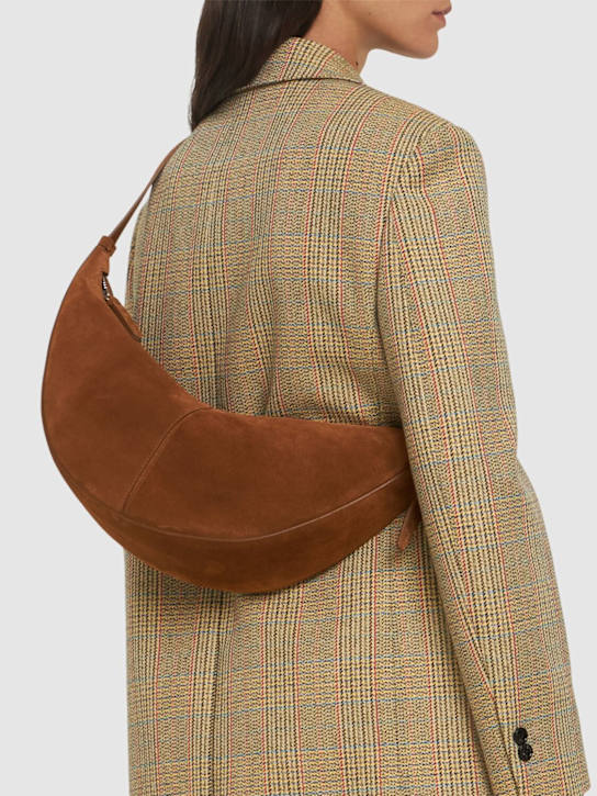 Proenza Schouler: Slide soft suede shoulder bag - Saddle - women_1 | Luisa Via Roma