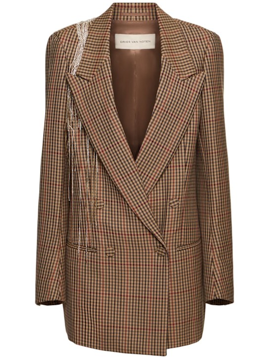 Dries Van Noten: Blink embroidered wool blazer - women_0 | Luisa Via Roma
