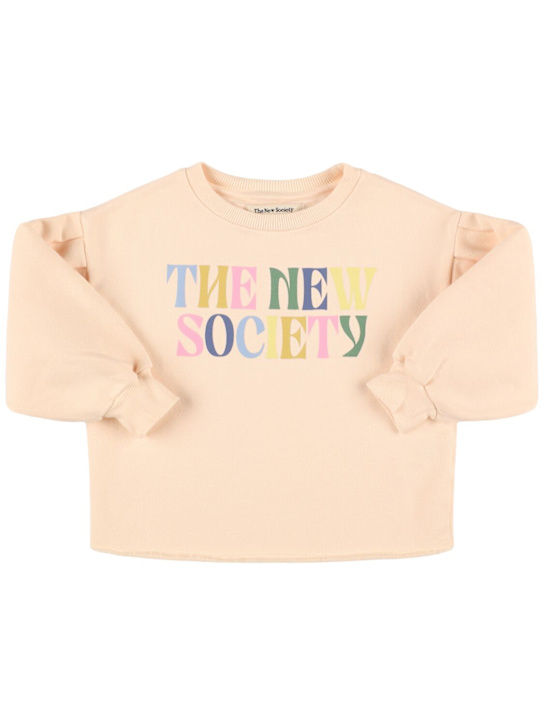 The New Society: コットンブレンドスウェットシャツ - kids-girls_0 | Luisa Via Roma