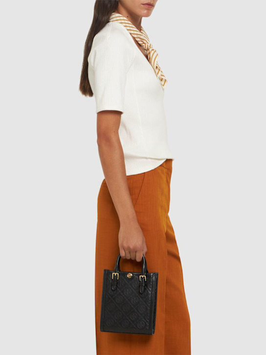 Tory Burch: N/S T Monogram迷你皮革手提包 - women_1 | Luisa Via Roma