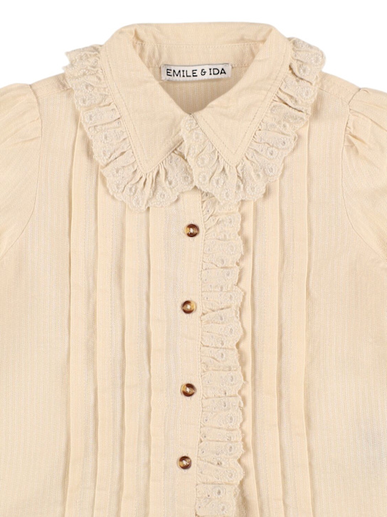 Emile & Ida: Camicia in cotone con ricami - kids-girls_1 | Luisa Via Roma