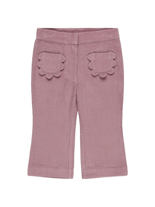 Emile & Ida: Pantaloni in cotone millerighe - Viola Chiaro - kids-girls_0 | Luisa Via Roma