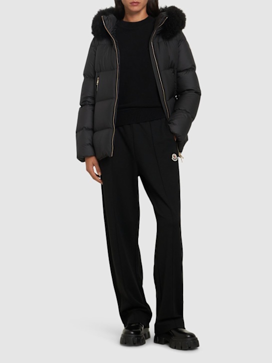 Moncler: Laichefur nylon down jacket - women_1 | Luisa Via Roma