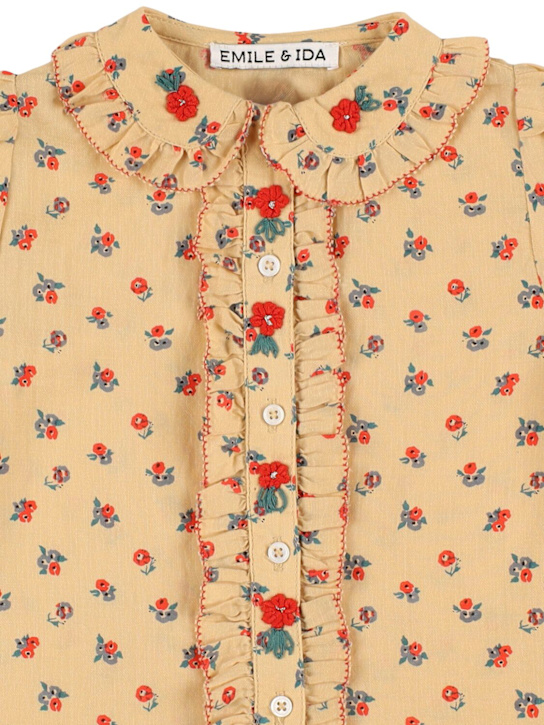 Emile & Ida: Camicia in cotone stampato - kids-girls_1 | Luisa Via Roma