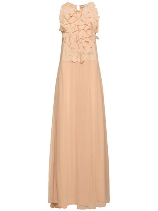 Forte_forte: Langes Kleid mit Stickerei „En Fleur“ - women_0 | Luisa Via Roma