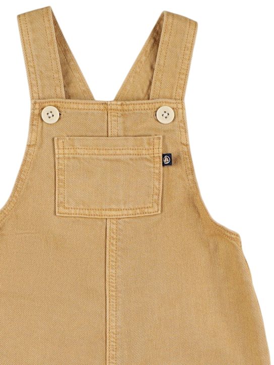 Petit Bateau: Cotton blend chambray overalls - kids-boys_1 | Luisa Via Roma