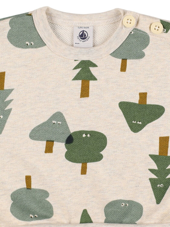 Petit Bateau: Sweatshirt aus Baumwolle - Grau/Bunt - kids-girls_1 | Luisa Via Roma