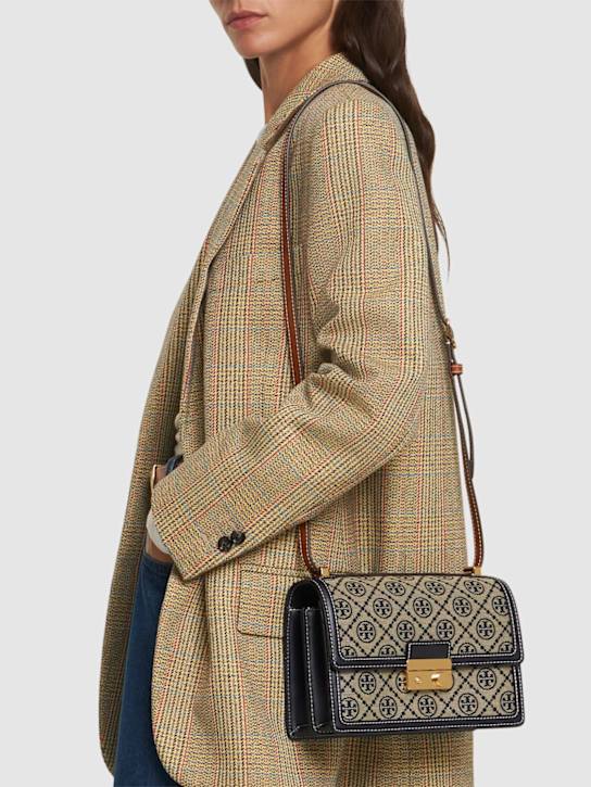 Tory Burch: T Monogram canvas shoulder bag - women_1 | Luisa Via Roma