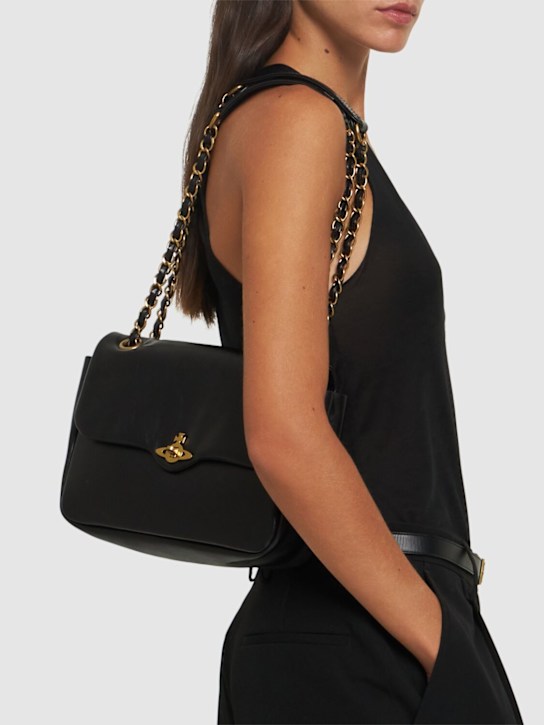 Vivienne Westwood: Anita Chain polished leather bag - women_1 | Luisa Via Roma