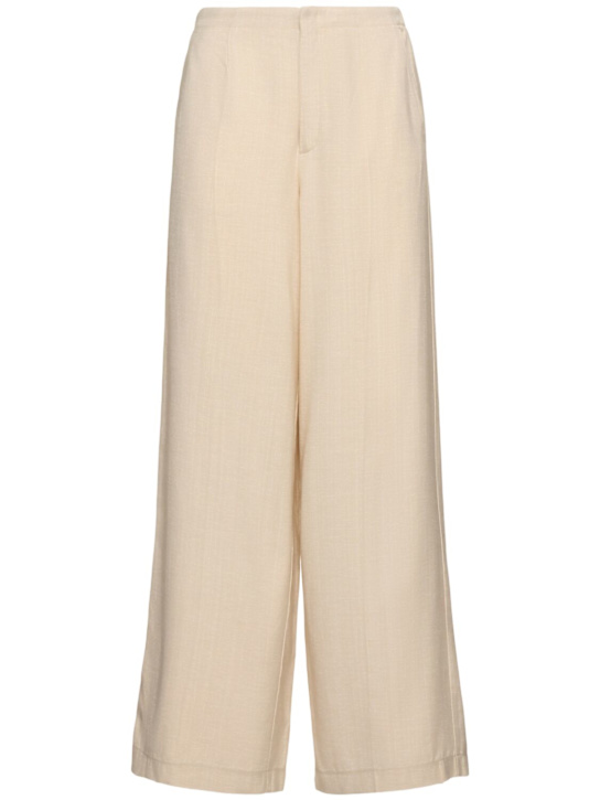 Forte_forte: Viscose blend straight pants - women_0 | Luisa Via Roma