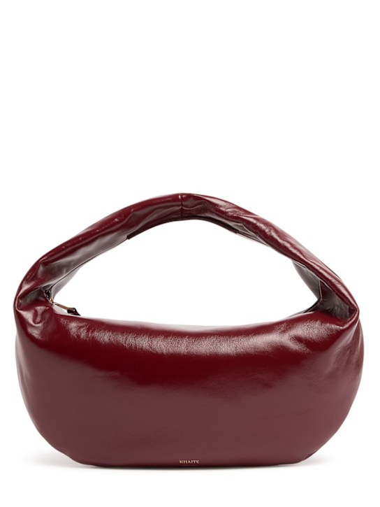 Khaite: Bolso mediano Olivia de charol - Oxblood - women_0 | Luisa Via Roma