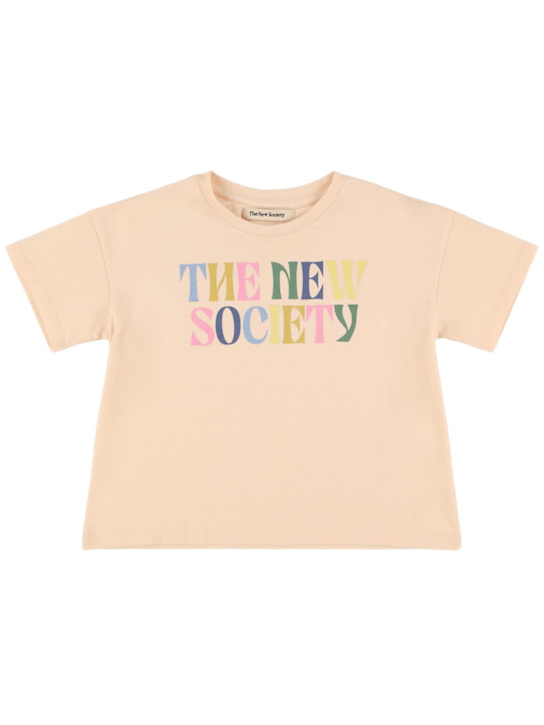 The New Society: コットンジャージーTシャツ - ピンク - kids-girls_0 | Luisa Via Roma