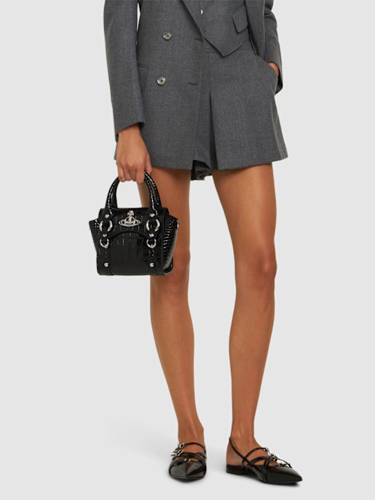 Vivienne Westwood: Mini Betty Chain embossed leather bag - women_1 | Luisa Via Roma