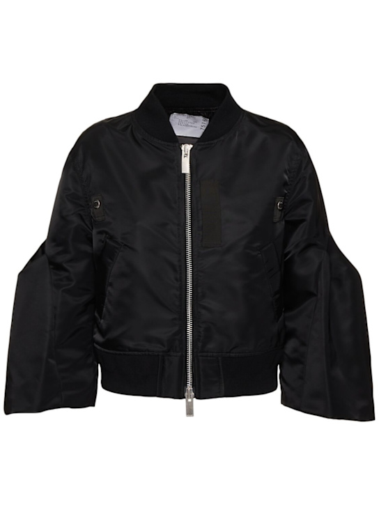 Sacai: Nylon twill bomber jacket - women_0 | Luisa Via Roma